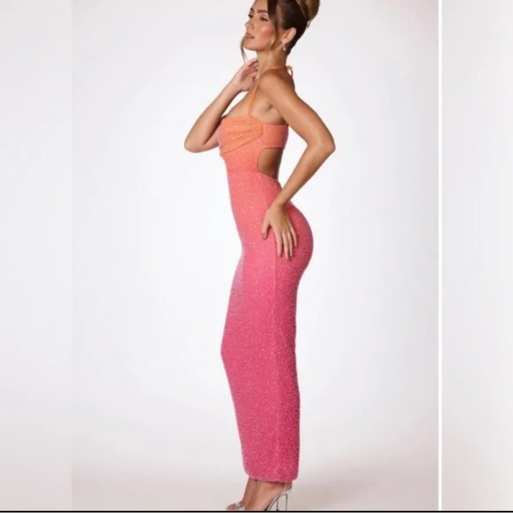 Oh Polly Ombre Pink and Orange Dress - Picture 2 of 4